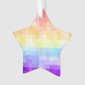 Retro Boho Funky Quirk Xenogender Gestreepte Pride Ornament (voorkant)