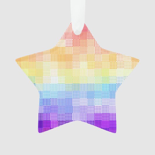 Retro Boho Funky Quirk Xenogender Gestreepte Pride Ornament (voorkant)