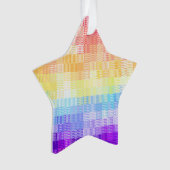 Retro Boho Funky Quirk Xenogender Gestreepte Pride Ornament (voorkant)