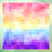 Retro Boho Funky Quirky Xenogender Plaid Pride Raamsticker (Vel 3)