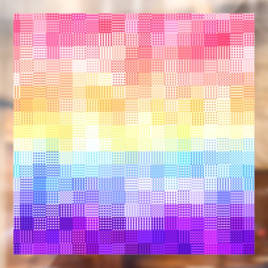Retro Boho Funky Quirky Xenogender Plaid Pride Raamsticker (Vel 2)