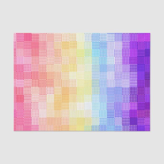 Retro Boho Funky Quirky Xenogender Plaid Pride Tissuepapier (Voorkant)