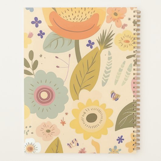 Retro Boho gepersonaliseerd Planner (Achterkant)