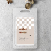 Retro Boho Geruite Soja Wax Melt Label Wijn Etiket