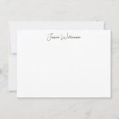 Retro Boho Green Botanical Groovy Personalized Bedankkaart (Voorkant)