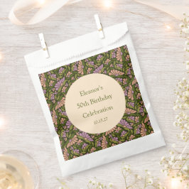 Retro Boho Groen Schattige Bloemen Aangepast 50ste Bedankzakje