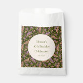 Retro Boho Groen Schattige Bloemen Aangepast 50ste Bedankzakje (Voorkant)