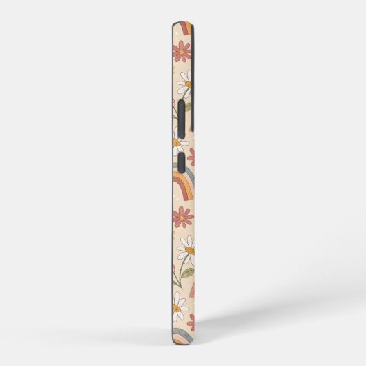 Retro Boho – Groovy 70s patroon Samsung Galaxy Hoesje (Rechterkant)