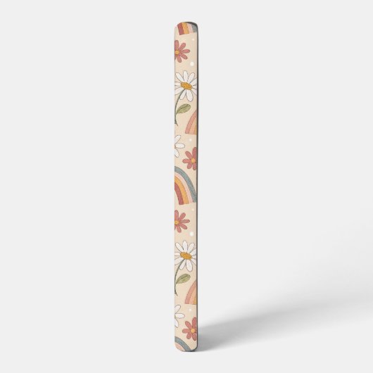 Retro Boho – Groovy 70s patroon Samsung Galaxy Hoesje (Linkerkant)