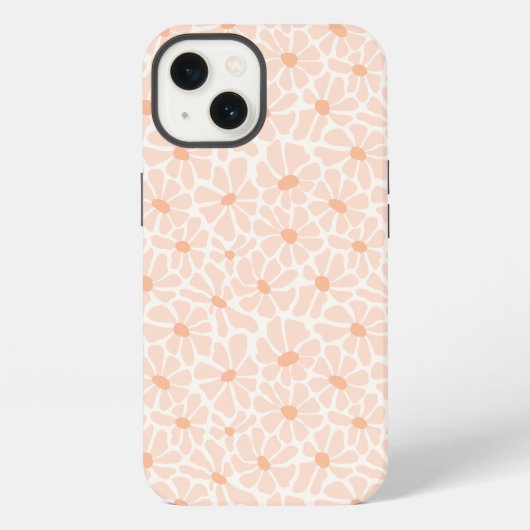 Retro Boho Groovy Bloemen Hoesje iPhone Hoesje (Achterkant)
