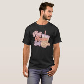 Retro Boho Half Human Half-Coffee koffie T-shirt (Voorkant volledig)