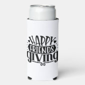 Retro Boho Happy friendsgiving Seltzer Blikjeskoeler (Seltzer Voorkant)