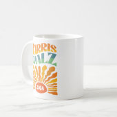 Retro Boho Harris Walz 2024 Koffiemok (Voorkant links)