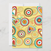 Retro Boho Harten en Cirkels 70s Groovy Patroon Kaart (Voorkant)