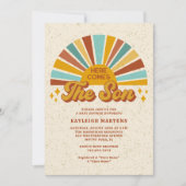 Retro Boho Hier komt het Son Baby shower Kaart (Voorkant)