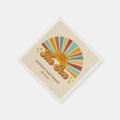 Retro Boho Hier komt het Son Baby shower Servet (Hoek)