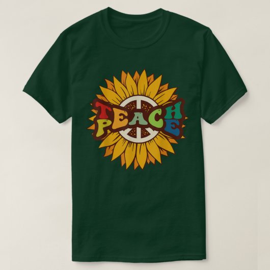 Retro Boho Hippie Kindness Vibe Leraar Te T-shirt (Design voorkant)