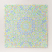 Retro Boho Hippie Trippy Pastel Mandala Legpuzzel (Horizontaal)