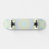 Retro Boho Hippie Trippy Pastel Mandala Persoonlijk Skateboard (Horizontaal)