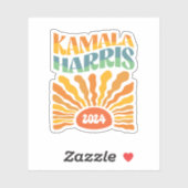 Retro Boho Kamala Harris 2024 Sticker (Vel)