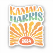 Retro Boho Kamala Harris 2024 Sticker (Voorkant)