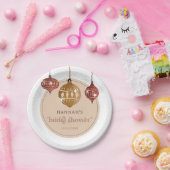 Retro Boho Kerst Bal Ornament Bruidsfeest Papieren Bordje (Feest)