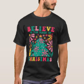 Retro Boho Kerstboom  Magic Hippie Can T-shirt (Voorkant)