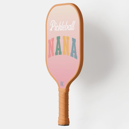 Retro Boho kleuren Nana gepersonaliseerd Pickleball Paddle (Links)