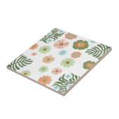 Retro Boho Kleurrijke Bloemen Botanische Stijlvol Tegeltje (Zijkant)
