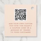 Retro boho logo QR terracotta dank u hang labels (Achterkant)
