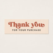 Retro boho logo terracotta dank u kaart invoegen (Voorkant)