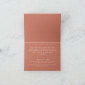 Retro boho logo terracotta elegant bedankje bedankkaart (Binnen)