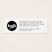 Retro boho logo wit dank u insert kaart (Achterkant)