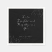 Retro Boho Love Laughter and Gelukkig Ever After Servet (Voorkant)