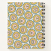 Retro Boho Mandala Bloempatroon gepersonaliseerd Notitieboek (Achterkant)