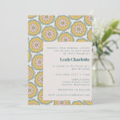 Retro Boho Mandala Floral Pastel Bat Mitzvah Kaart (Staand voorkant)