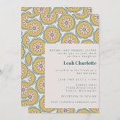 Retro Boho Mandala Floral Pastel Bat Mitzvah Kaart (Voorkant / Achterkant)