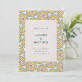 Retro Boho Mandala Floral Pastel Minimalist Save The Date (Staand voorkant)
