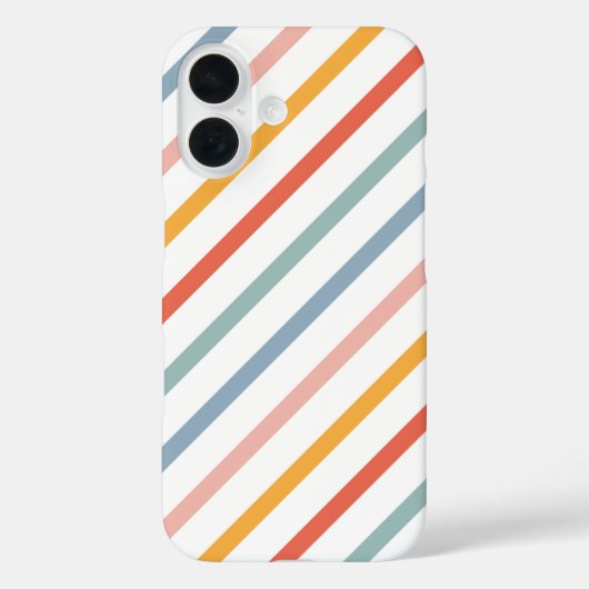 Retro Boho Meerkleurige Strepen Case-Mate iPhone Case (Achterkant)