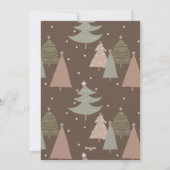 Retro Boho Merry-kerstfotokaartje Feestdagenkaart (Achterkant)