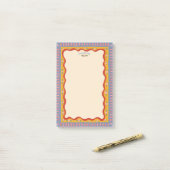 Retro Boho Mooie Aangepaste NAAM Taken Winkel Lijs Post-it® Notes (Op bureau)