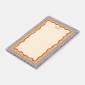 Retro Boho Mooie Aangepaste NAAM Taken Winkel Lijs Post-it® Notes (Schuin)
