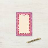 Retro Boho Mooie Aangepaste NAAM Takenlijst Boodsc Post-it® Notes (Op bureau)