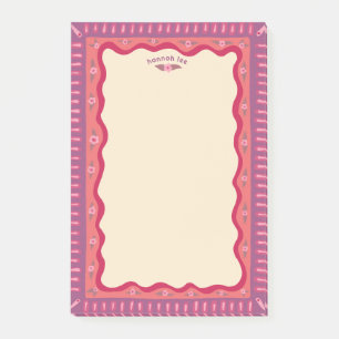 Retro Boho Mooie Aangepaste NAAM Takenlijst Boodsc Post-it® Notes
