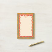 Retro Boho Mooie Aangepaste Naam Takenlijst Boodsc Post-it® Notes (Op bureau)