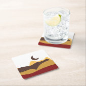 Retro Boho Moon Kartonnen Onderzetters (Insitu)