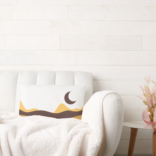 Retro Boho Moon Kussen (Bank)