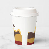 Retro Boho Moon Papieren Bekers (Rechts)