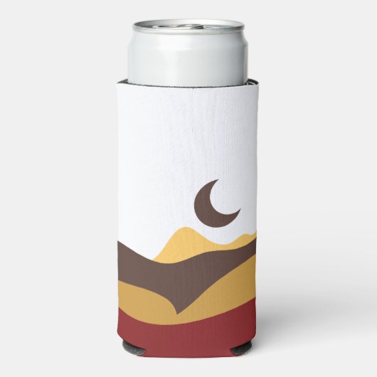 Retro Boho Moon Seltzer Blikjeskoeler (Seltzer Achterkant)