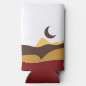 Retro Boho Moon Seltzer Blikjeskoeler (Achterkant)